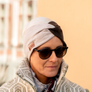 Headband (merinowool) beige/brown